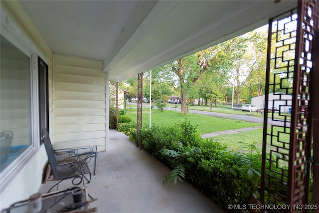 view of patio / terrace with a porch