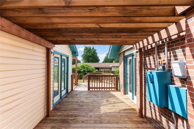 view of wooden deck