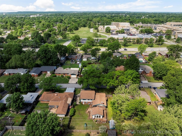 bird's eye view with a residential view