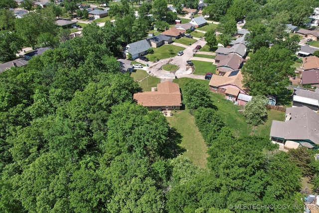 bird's eye view with a residential view