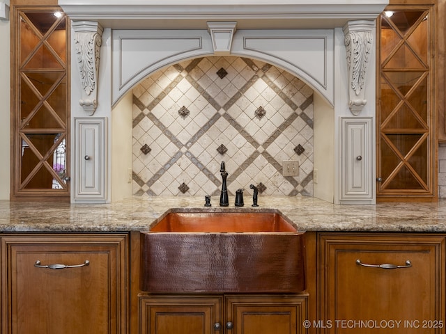 10910 S 69th E Ave, Tulsa, OK 74133 - wine room with bar with sink