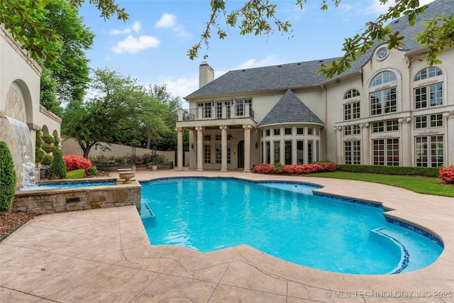 10910 S 69th E Ave, Tulsa, OK 74133 - view of swimming pool with french doors and a patio area