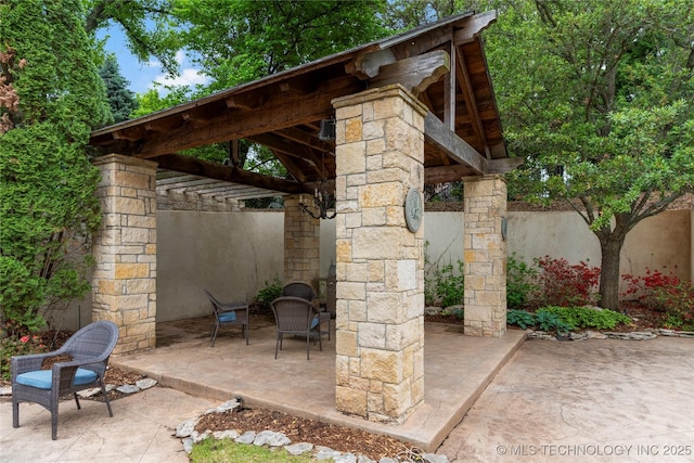 10910 S 69th E Ave, Tulsa, OK 74133 - view of patio featuring a gazebo