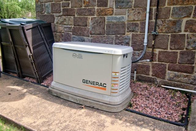 details with a power unit and stone siding