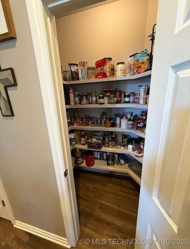 view of storage area