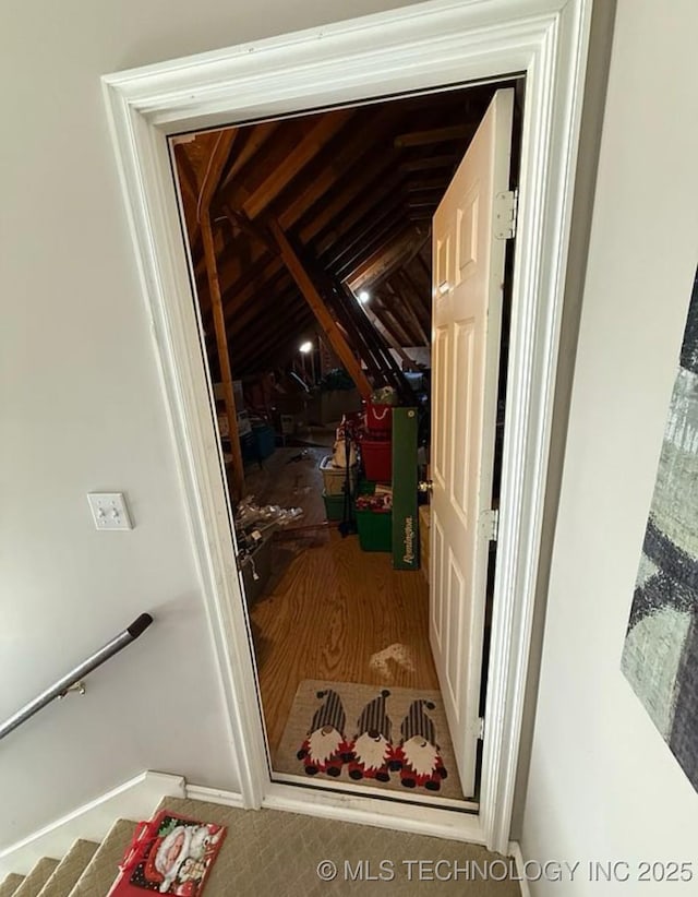 view of attic