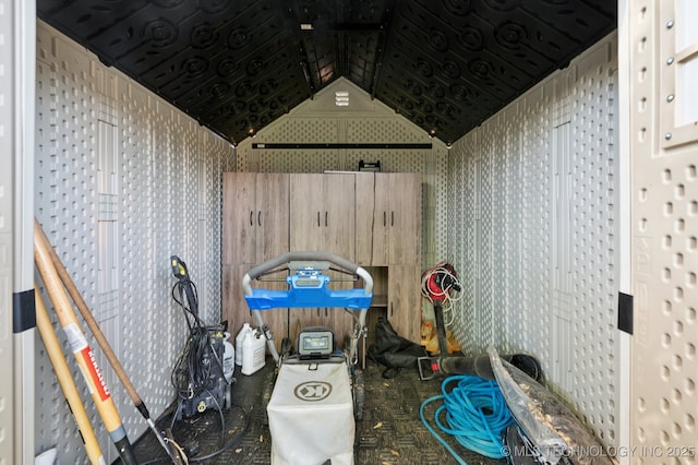 view of storage area