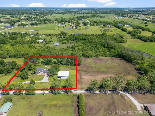 12415 N 75th E Ave, Collinsville, OK 74021 - aerial view of property's location featuring property boundaries highlighted
