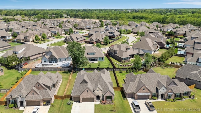12509 S 102nd E Ave, Bixby, OK 74008 - drone / aerial view with a residential view
