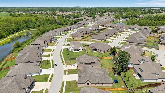 12509 S 102nd E Ave, Bixby, OK 74008 - bird's eye view featuring a water view and a residential view