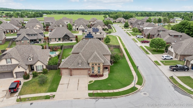 bird's eye view with a residential view