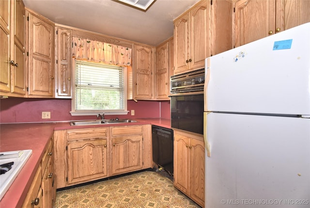 2140 S Columbia Ave, Tulsa, OK 74114 - kitchen with black appliances and a sink