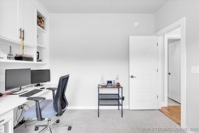 office featuring baseboards