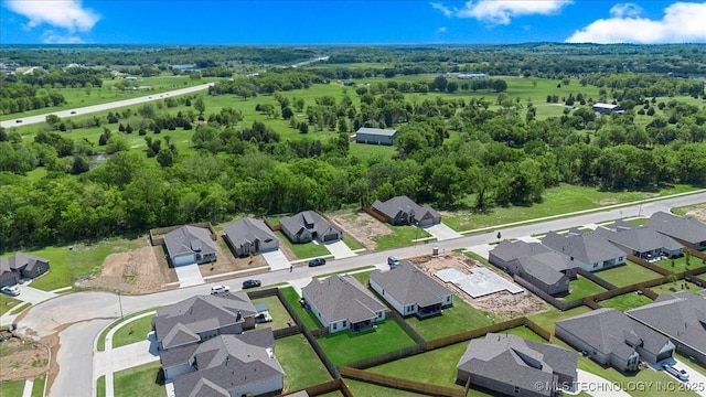 drone / aerial view with a residential view