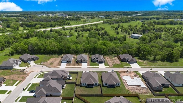 bird's eye view with a residential view