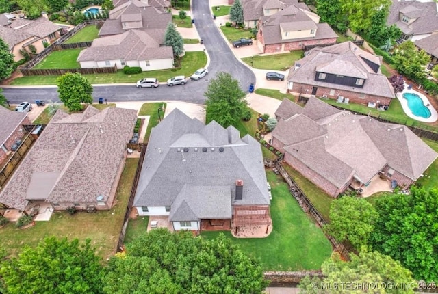 drone / aerial view featuring a residential view