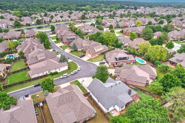 birds eye view of property featuring a residential view