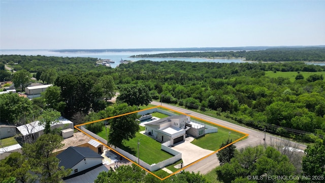 8973 Birch St, Kingston, OK 73439 - aerial view with a forest view and a water view