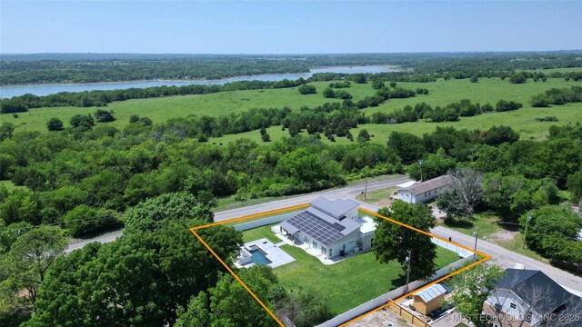 8973 Birch St, Kingston, OK 73439 - aerial view featuring a water view