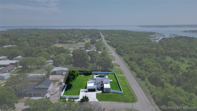 8973 Birch St, Kingston, OK 73439 - bird's eye view with a view of trees and a water view