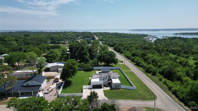 8973 Birch St, Kingston, OK 73439 - bird's eye view featuring a view of trees and a water view