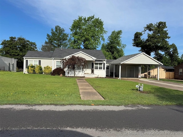 3210 Summit Blvd, Sand Springs, OK 74063 - ranch-style home featuring concrete driveway and a front yard