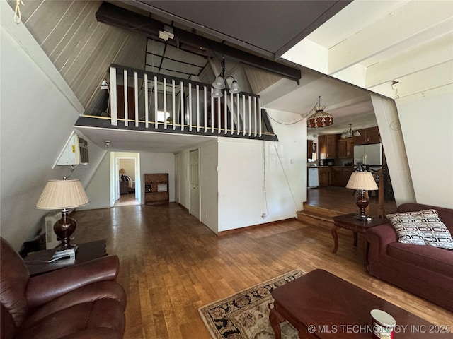 living room featuring wood finished floors