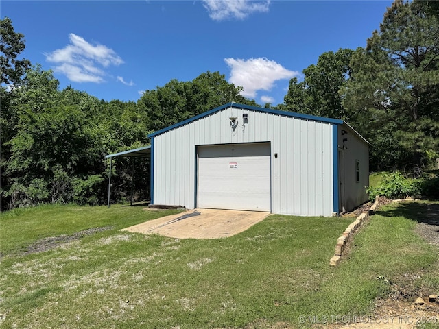 garage featuring a detached garage