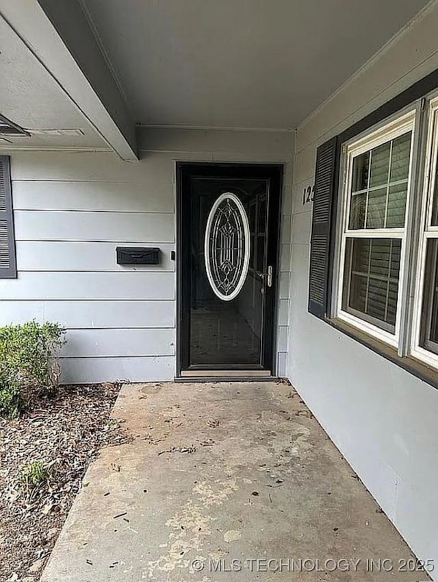 view of doorway to property