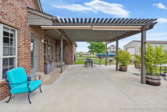 view of patio / terrace with a pergola