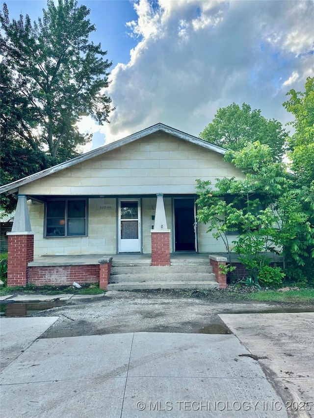 bungalow with a porch