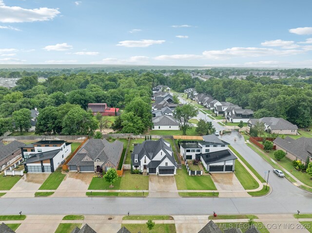 aerial perspective of suburban area
