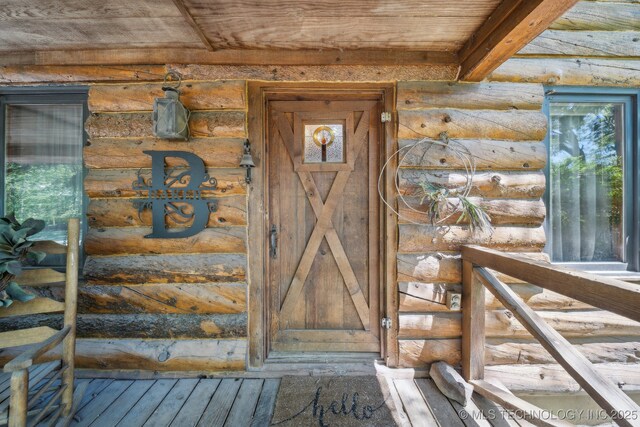 view of doorway to property