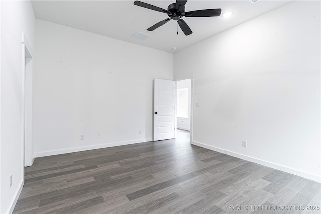10914 S 272nd E Ave, Coweta, OK 74429 - unfurnished room with wood finished floors and ceiling fan