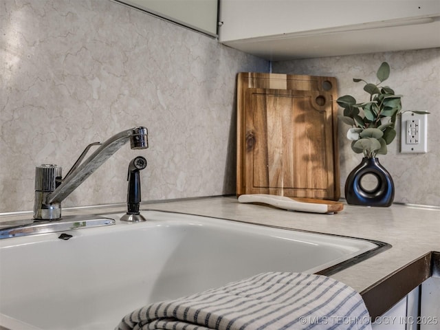 interior details featuring a sink