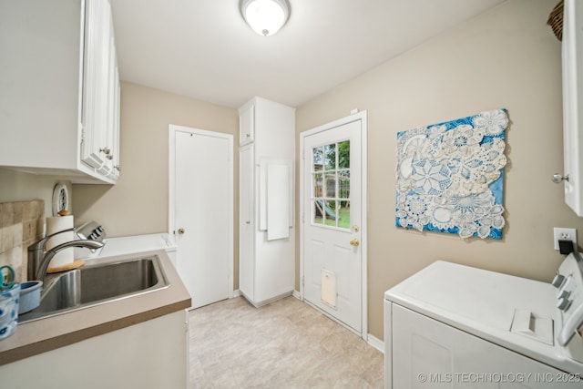 4721 S Irvington Pl, Tulsa, OK 74135 - washroom with cabinet space and washer and clothes dryer