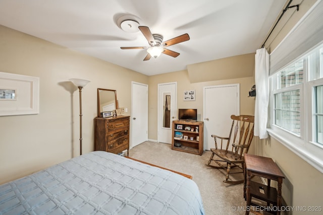 4721 S Irvington Pl, Tulsa, OK 74135 - bedroom featuring carpet floors and a ceiling fan