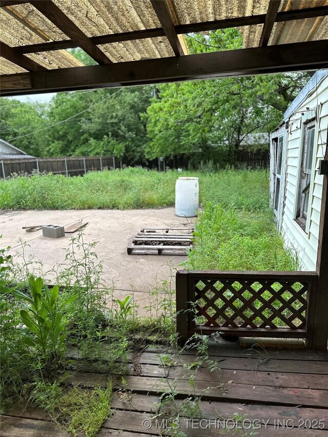 417 E SE, Ardmore, OK 73401 - wooden deck with a pergola