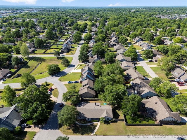 drone / aerial view featuring a residential view