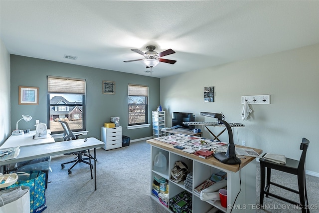 12285 N 164th E Pl, Collinsville, OK 74021 - office with carpet and ceiling fan