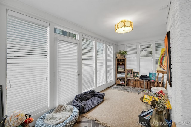 view of sunroom