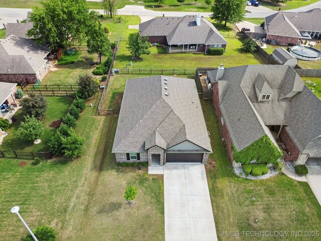 4218 W Village Park Dr, Skiatook, OK 74070 - aerial view featuring a residential view