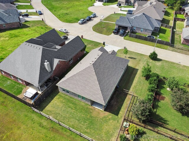 4218 W Village Park Dr, Skiatook, OK 74070 - drone / aerial view with a residential view