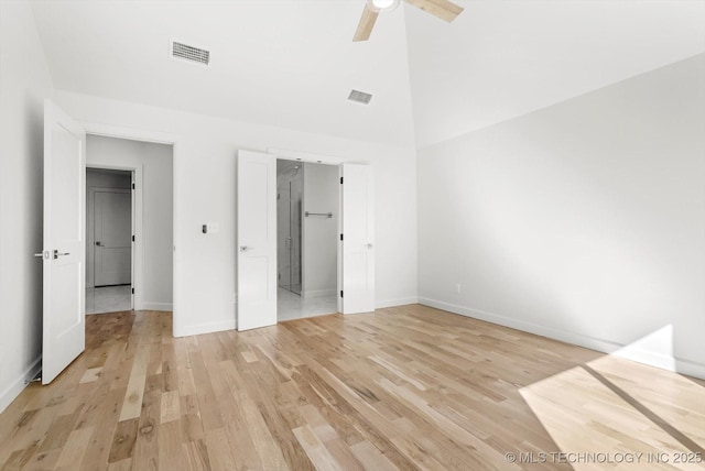 13242 E 4th Pl, Tulsa, OK 74108 - unfurnished bedroom featuring baseboards, light wood-type flooring, and visible vents