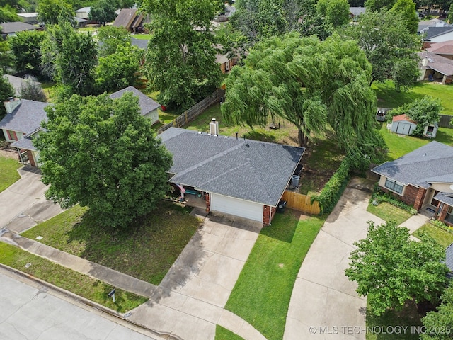 aerial perspective of suburban area
