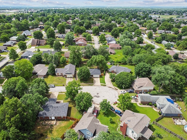 bird's eye view featuring a residential view