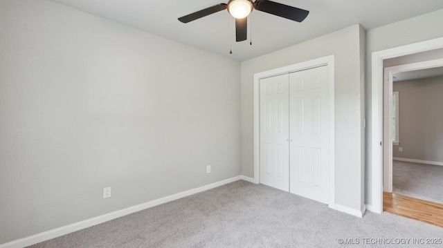 4010 E Harris, Muskogee, OK 74403 - unfurnished bedroom featuring carpet flooring, baseboards, and a closet