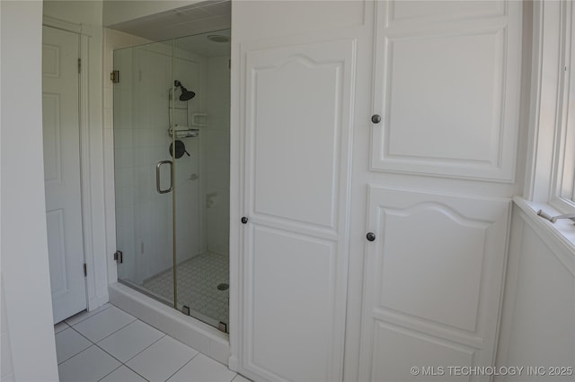 3421 E 62nd St, Tulsa, OK 74136 - full bath with tile patterned flooring and a stall shower