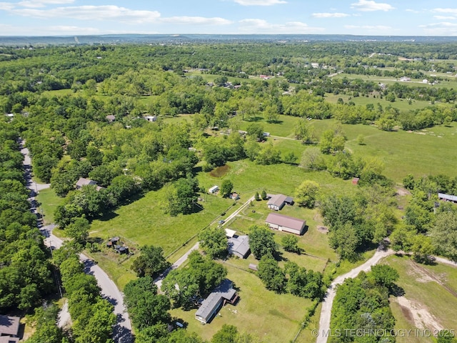 9553 W 71st St S, Tulsa, OK 74131 - drone / aerial view featuring a forest view