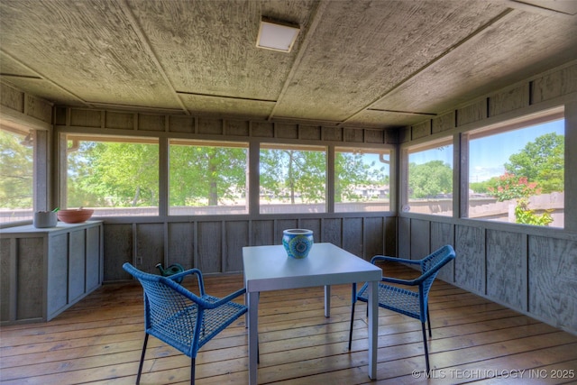 view of sunroom